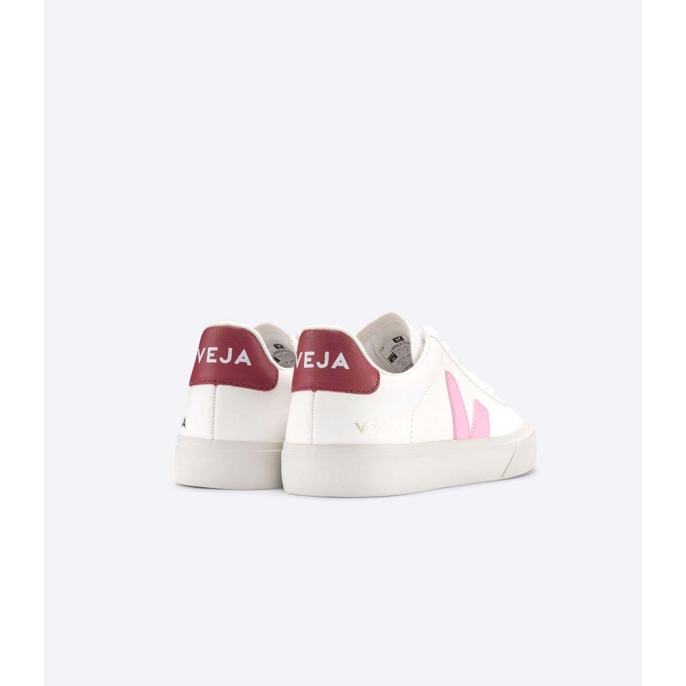 Low Tops Sneakers Dama Veja CAMPO CHROMEFREE White/Pink | RO 591ZUT